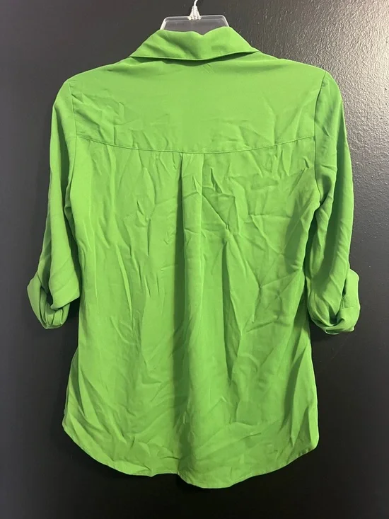 EXPRESS Leaf Green Portofino  Button-Down Shirt - Picture 3 of 3
